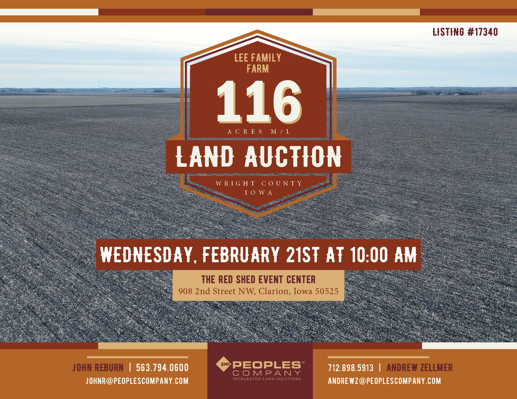 Listing 17340 116.00 acres in IA Peoples Company